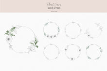 Load image into Gallery viewer, Floral Vines botanical watercolor art illustrations Angele Kamp
