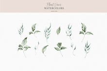 Load image into Gallery viewer, Floral Vines botanical watercolor art illustrations Angele Kamp
