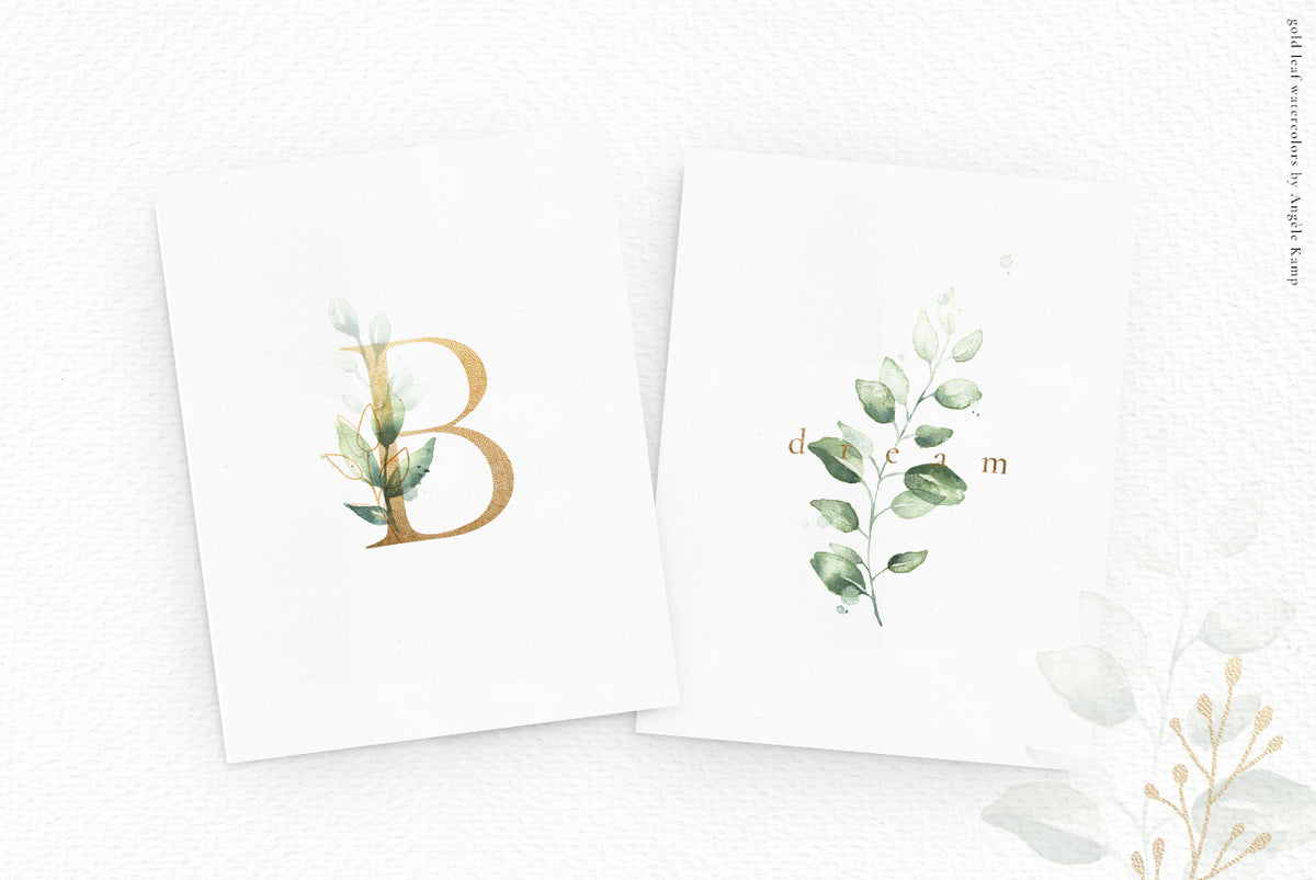 Gold Leaf watercolors