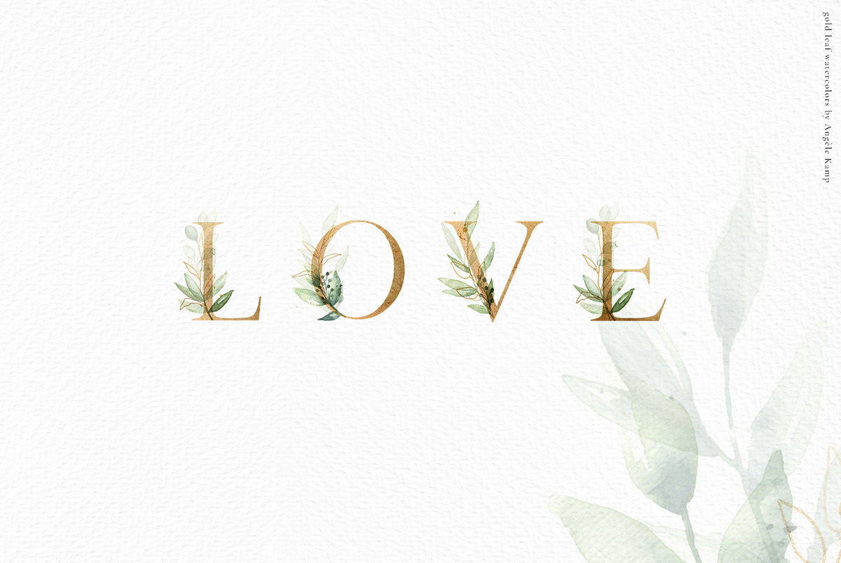 Gold Leaf watercolors