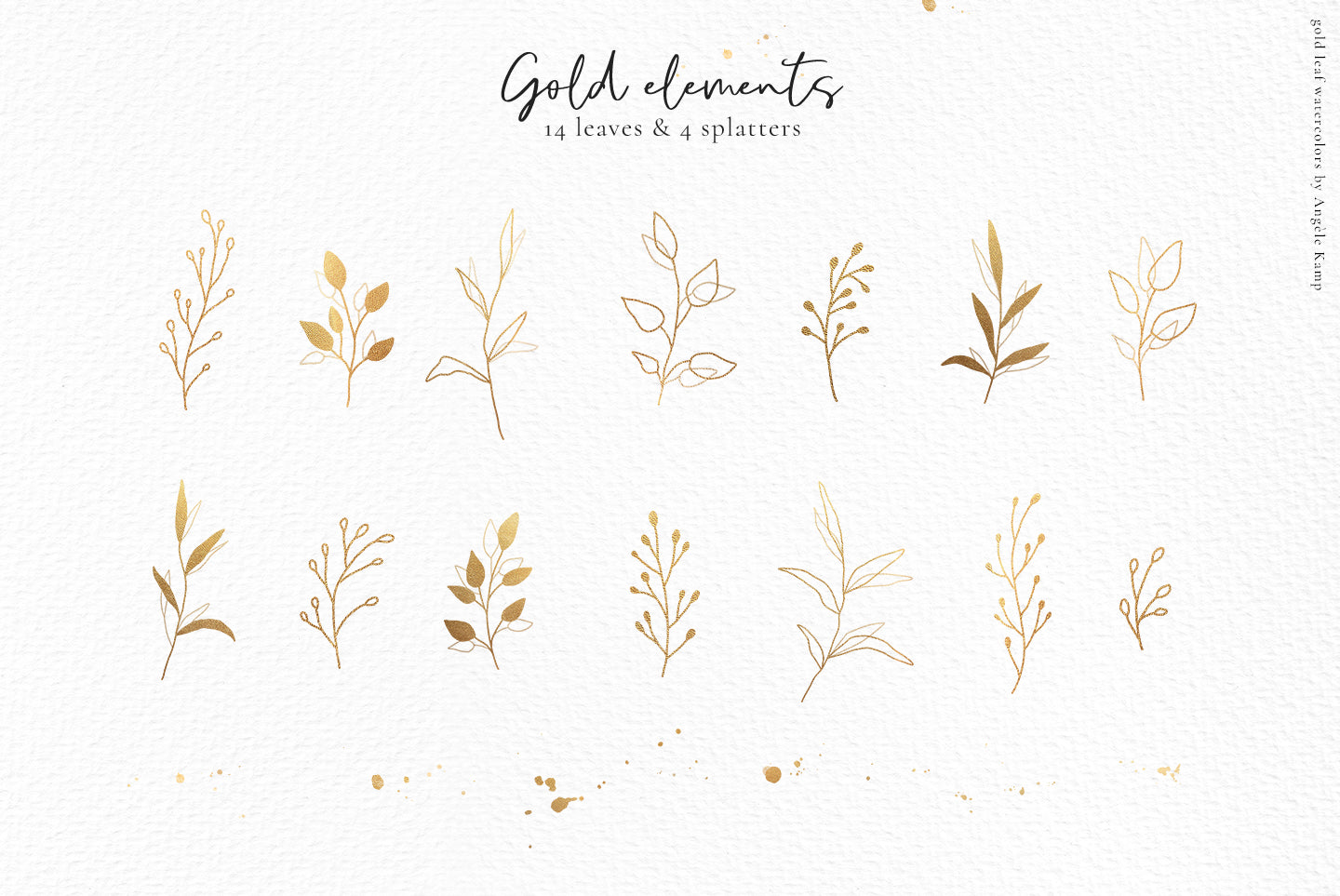 Gold Leaf watercolors