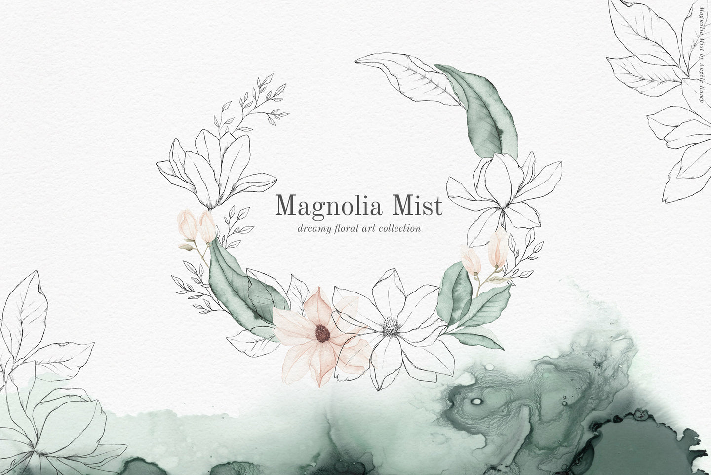 Magnolia Mist watercolor art
