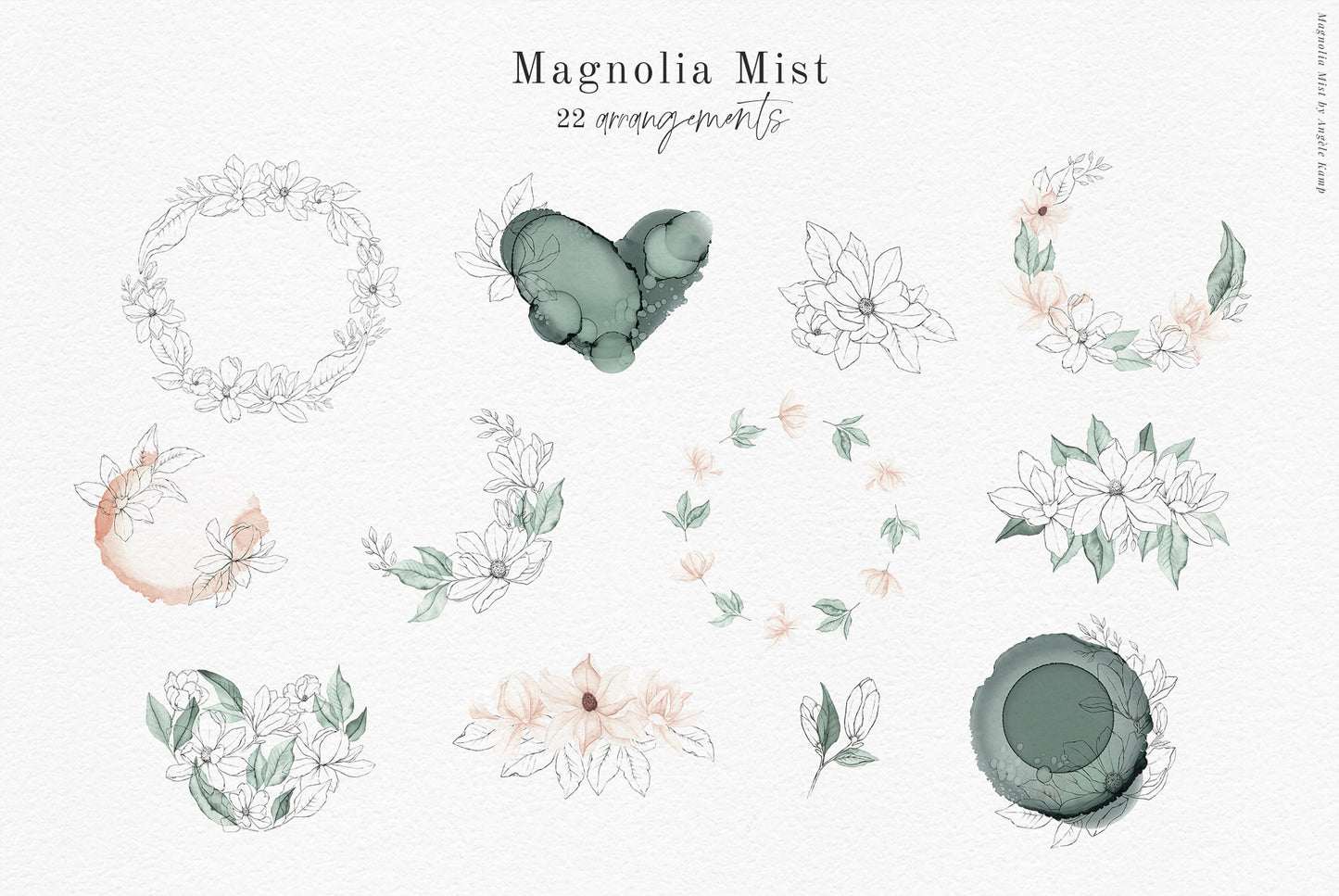 Magnolia Mist watercolor art