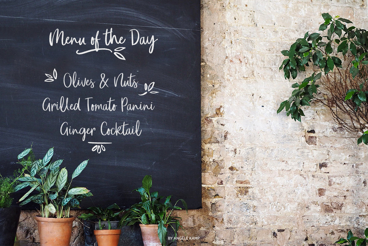 Oh Livey brush font by Angele Kamp