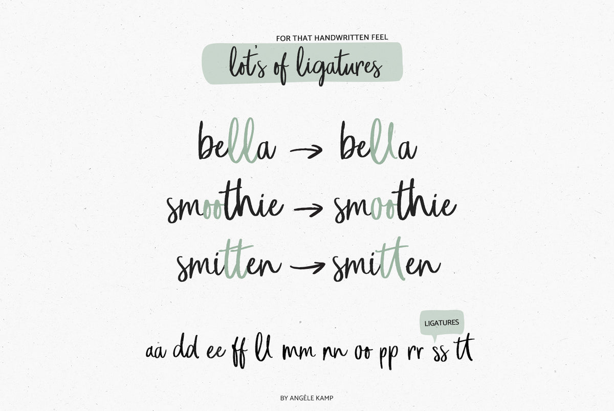 Oh Livey brush font by Angele Kamp