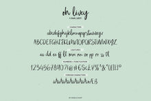 Load image into Gallery viewer, Oh Livey brush font by Angele Kamp
