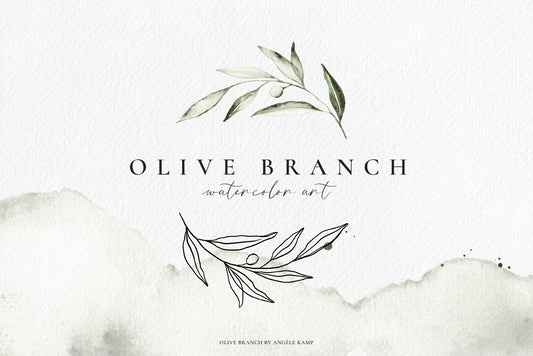 Olive branch watercolors
