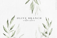 Load image into Gallery viewer, Olive branch watercolors
