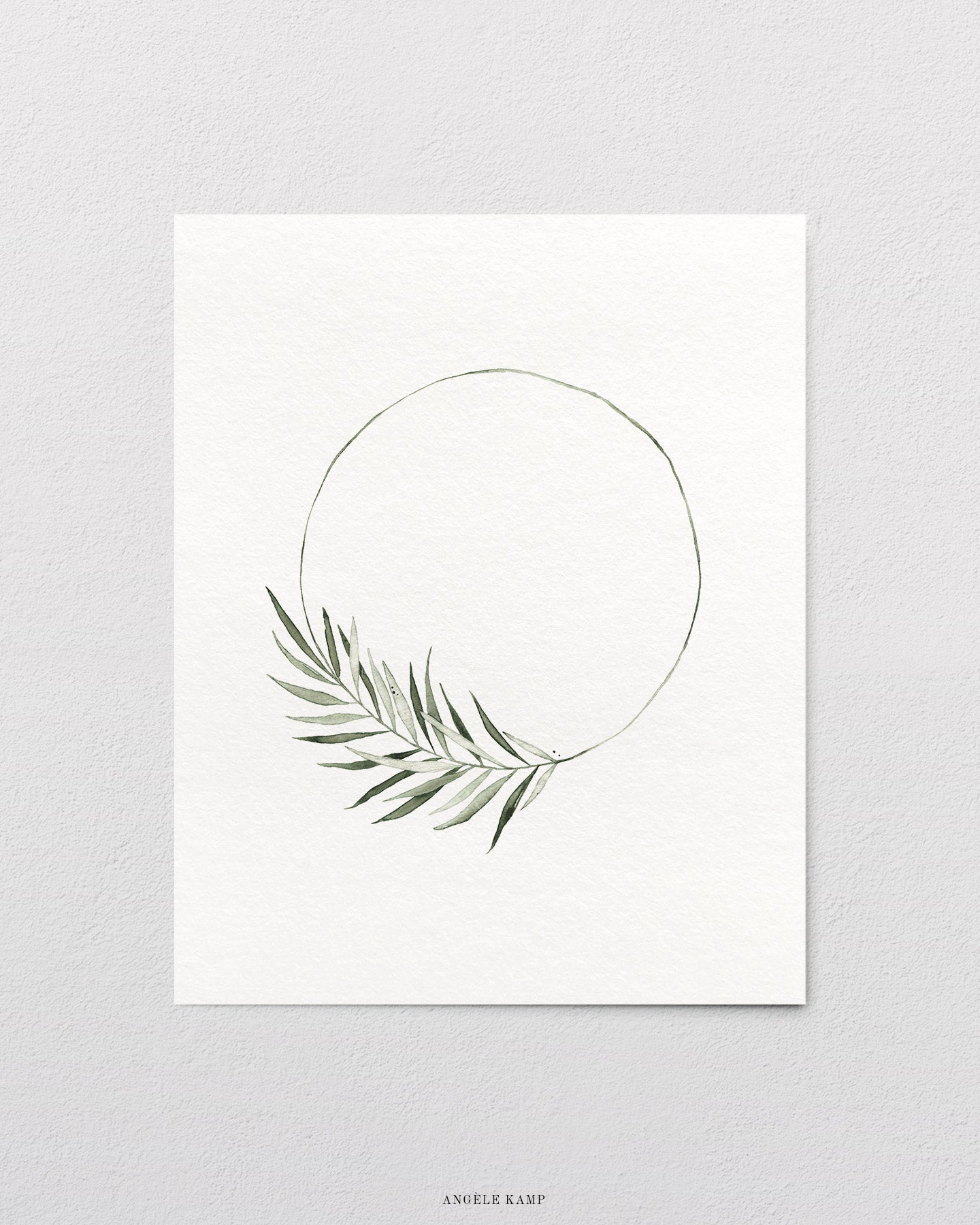 Palm wreath Print