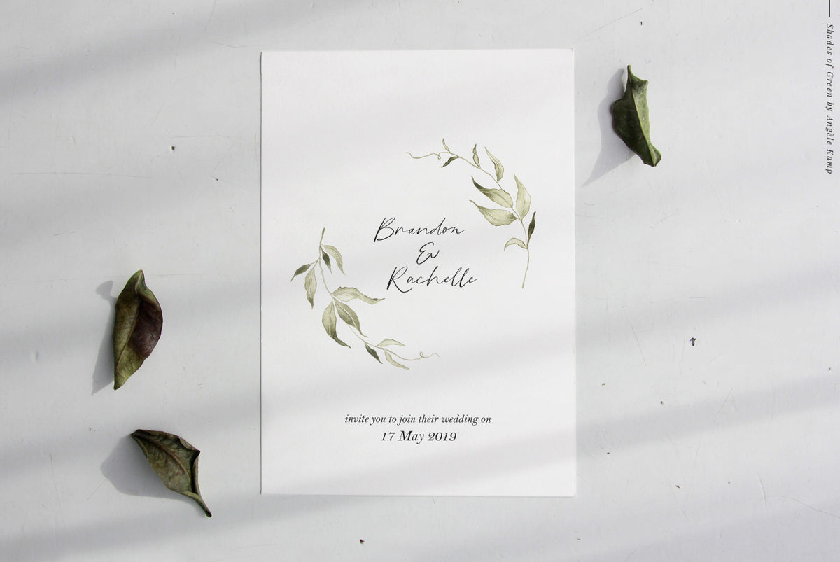Shades of Green botanic watercolor illustrations
