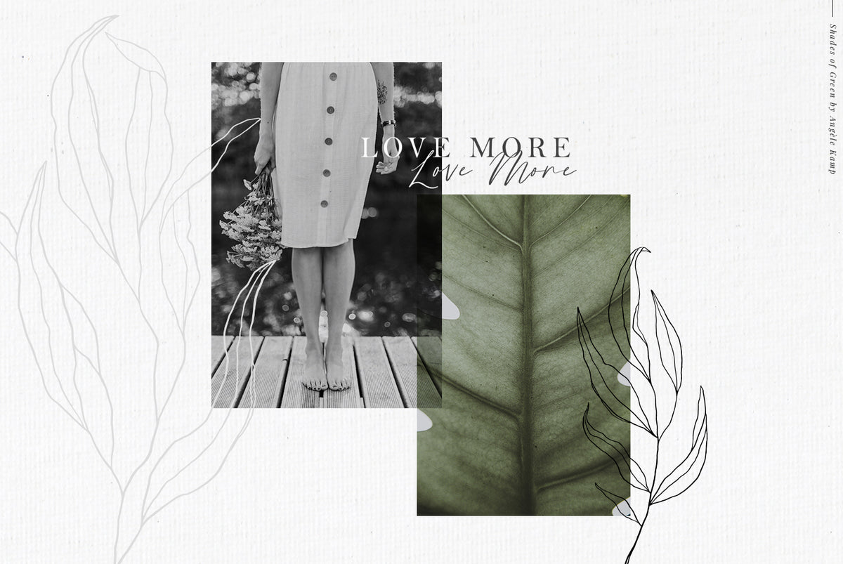 Shades of Green botanic watercolor illustrations